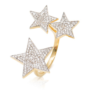Diamond Star Ring 14KT Gold